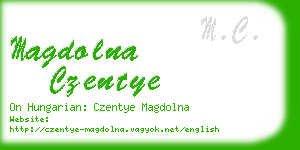 magdolna czentye business card